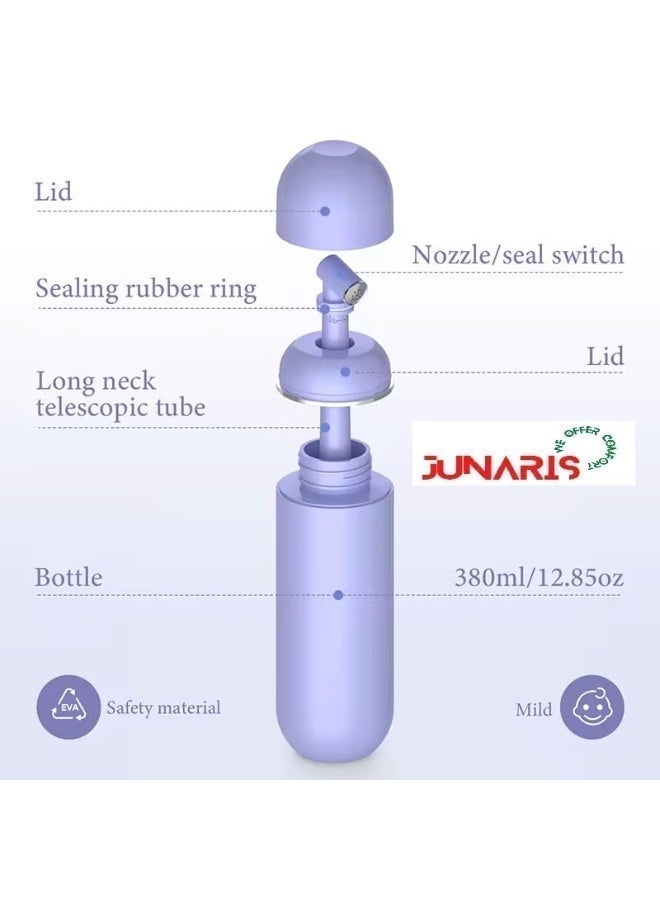 جوناريس زجاجة بيديه كبيرة محمولة للسفر | بخاخ شطاف محمول للسفر | بيديه مانع للتسرب للنظافة الشخصية للمرحاض والحمام | بيديه خفيف الوزن وسهل الحمل - Image 4
